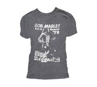 Bob Marley Men's Hawaii Snow Washed T-Shirt in Charcoal | Size: Medium Bob Marley Charcoal M