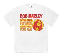 Bob Marley Men's This Great Future Cotton T-Shirt in White | Size: 2XL Bob Marley White 2XL