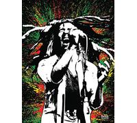 Bob Marley "Paint Canvas Print, Multi-Colour, 60 x 80 cm