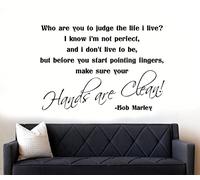 Bob Marley Quote Wall Art Sticker/Decal Mural (Vinyl, Small)