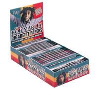 Bob Marley Rolling Papers 1 1/4 Size (5 Pack) - 50 Leaves Per Pack - Natural Gum - Made in Spain - Slow Burning Cigarette Rolling Papers - Classic Collectible Smoking Accessories