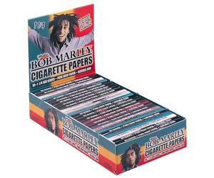 Bob Marley Rolling Papers 1 1/4 Size (5 Pack) - 50 Leaves Per Pack - Natural Gum - Made in Spain - Slow Burning Cigarette Rolling Papers - Classic Collectible Smoking Accessories