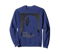Bob Marley Roots Rock Reggae Sweatshirt, Adult Unisex, Navy Blue, XX-Large