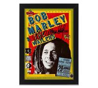 Bob Marley Signed Poster Print | Limited Edition Reggae Music Memorabilia | Collectible Autograph Wall Art Fan Gift | The Wailers (A4 Framed Without Mount)