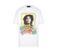 Bob Marley Skater T-shirt - male - Dsquared2 - T-Shirts - White - M - Tops M