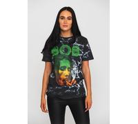 Bob Marley Smoke Gradient Logo Dip Dye T-Shirt in Grey | Size: Large Bob Marley Grey L
