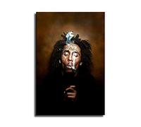Bob Marley Smoke Relax Canvas Art Poster and Wall Art Picture Print Modern Family Bedroom Decor Posters