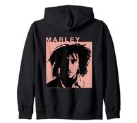 Bob Marley Square Reggae Music by Rock Off Zip Hoodie