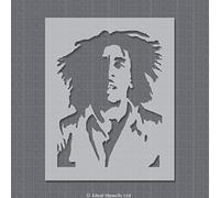 Bob Marley Stencil | Iconic Portrait Home Wall Decor & Art Stencil | Paint Bespoke Items and add Painted finishes to Walls, Fabrics, Furniture and More (S/ 17X22CM)