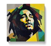 Bob Marley Suprematism Canvas Print | Gallery Wrapped 30mm Frame Wall Art | 20x20 inches | Ready to Hang | Modern Picture | Living Room Bedroom Lounge Office