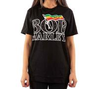 Bob Marley T Shirt Diamante Flag Logo Official Unisex Black M