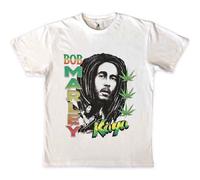 Bob Marley T Shirt Kaya Illustration Logo Official Unisex White L