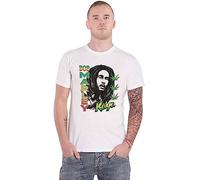 Bob Marley T Shirt Kaya Illustration Logo Official Unisex White S