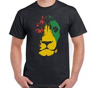 Bob Marley T-Shirt, Mens Jamaica Lion Reggae Jamaican Flag Rastafarian Rasta Color: Grey Sizes: S-2XL (XL)