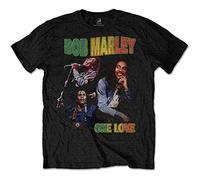 Bob Marley T Shirt One Love Homage Logo Official Mens Black L