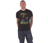 Bob Marley T Shirt Roots Rock Reggae Homage Logo Official Mens Black XL