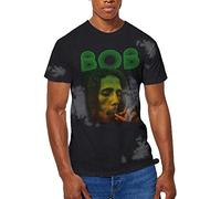 Bob Marley T Shirt Smoke Gradient Logo Official Dip Dye on Grey Unisex XL
