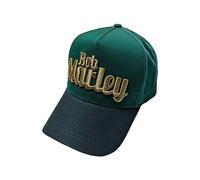 Bob Marley Text Logo Baseball Cap One Size Green