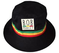 Bob Marley Unisex Adult Contrast Striped Bucket Hat (S-M) (Black)
