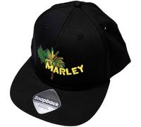Bob Marley Unisex Adult Palm Tree Snapback Cap (One Size) (Black)