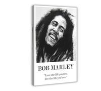 Bob Marley Wall Art - Inspirational Quote Poster for Music Lovers Canvas Poster Wall Art Decor Print Picture Paintings for Living Room Bedroom Decoration 16x24inch(40x60cm)