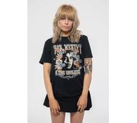 Bob Marley Women's Flower Portrait Boyfriend Fit T-Shirt in Black | Size: 3XL Bob Marley Black 3XL