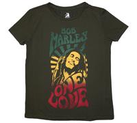 Bob Marley Women's One Love Gradient T-Shirt in Green | Size: Large Bob Marley Green L