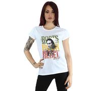 Bob Marley Women's Roots Rock Rebel T-Shirt Medium White