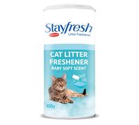 Bob Martin Cat Litter Freshener Powder, Baby Soft Scent - Effective Odour Control for Longer Lasting Freshness, Made in the UK (400g) (Packa