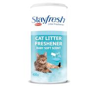 Bob Martin Cat Litter Freshener Powder, Baby Soft Scent - Effective Odour Control for Longer Lasting Freshness, Made in the UK (400g) (Packaging can vary)