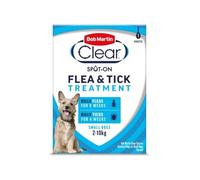 Bob Martin Flea Clear Spot On for Dogs - Small Dog (2 - 10kg) - 1 Tube