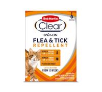 Bob Martin Clear Flea & Tick Spot On Repellent Treatment for Cats and Kittens, 12 Week Protection