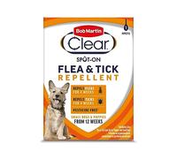 Bob Martin Clear Flea & Tick Spot On Repellent Treatment for Small Dogs and Puppies, 4 Week Protection