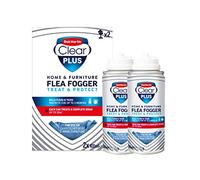 Bob Martin Clear Plus | Home & Furniture Flea Fogger, Kills Fleas & Ticks on Contact | Effective Flea Treatment for the Home | 3 Month Protection (2 Cans)