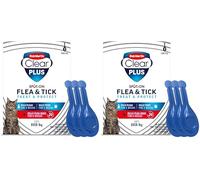 Bob Martin Clear Plus Spot On Flea Treatment for Cats and Kittens - Kills Fleas, Ticks, Lice and Flea Eggs (3 Pipettes) (Pack of 2)