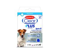 Bob Martin Clear Plus Spot On Solution for Dogs and Cats - Small Dogs (2-10kg) - 3 Tubes