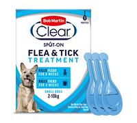 Bob Martin Clear Spot On Flea Treatment for Small Dogs (2-10kg) - Kills Fleas & Ticks (3 Pipettes)