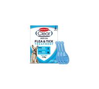 Bob Martin Clear | Spot On Flea Treatment for Small Dogs (2-10Kg) | Kills Fleas, Ticks & Lice | Fast Control, 24 Week Protection (3 Pipettes)