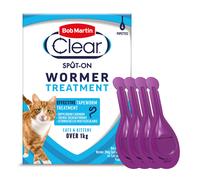 Bob Martin Clear Spot On Wormer for Cats & Kittens - 100% Effective Tapeworm Tre