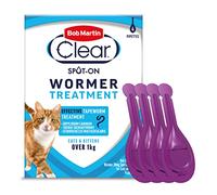 Bob Martin Clear Spot On Wormer for Cats & Kittens - 100% Effective Tapeworm Treatment (4 Pipettes)