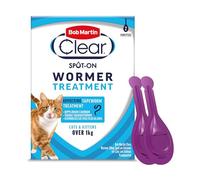 Bob Martin Clear Spot On Wormer Treatment for Cats and Kittens - 2 Tubes
