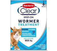 BOB MARTIN Clear Spot-On Wormer for Cats & Kittens | Size: 4 Pipettes