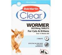 Bob Martin Clear Wormer for Cats - Tablets - Pack Of 2 Tablets