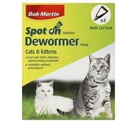 Bob Martin Dewormer Cat & Kitten Spot On 4 Tubes - Pack Of 6