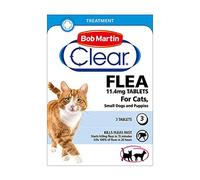Bob Martin Flea Tablets for Cats, Small Dogs and Puppies Under 11kg | Kills Fleas in 15 Minutes, 3 Tablets (6 Packs)