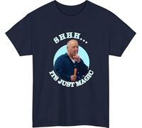 Bob Mortimer T-Shirt, Its just Magic Tshirt, Funny Viral Meme Trendy Meme Unisex Kids Gift tee top Navy