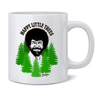 Bob Officially Licensed Ross Mug Happy Little Trees Cool Motivational Retro Vintage Style Positive Energy Ceramic Coffee Mug Tea Cup Fun Novelty Gift 12 oz