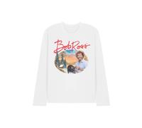 popfunk Unisex Bob Ross a Warm Winter Unisex Long Sleeve T Shirt, White Sweatshirt (Pack of 1)