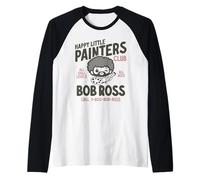 Bob Ross Happy Little Painters Club Raglan Baseball Tee