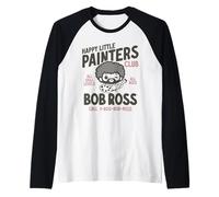 Bob Ross Happy Little Painters Club Raglan Baseball Tee